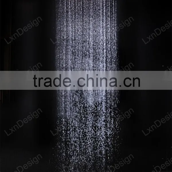 Chrome Finish Led Shower Faucet Embed Ceiling Square Shower Set Stainless Steel Shower Head With Led Hydro Power Lights photo-6