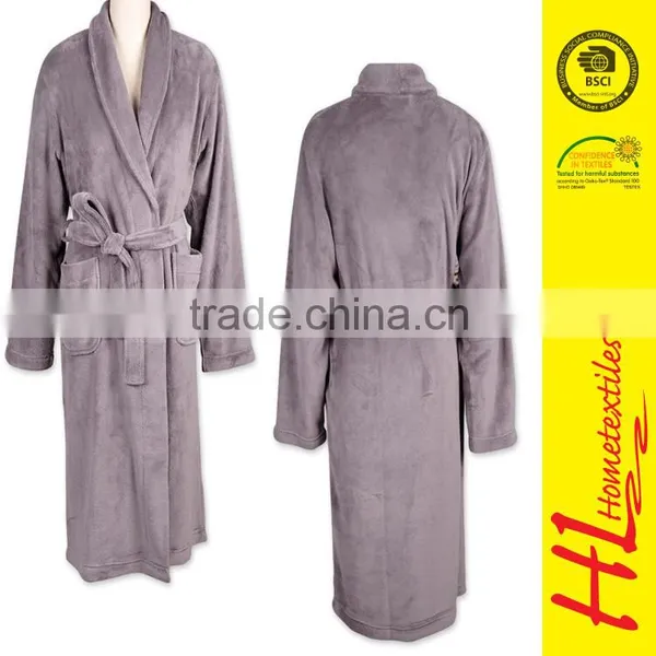 OKTEX 100 Approved Relaxed Fit Flannel Men's Bathrobe,100% Polyester Kimono Waffle Robe,bathrobe Fabric Coral Fleece Bathrobe