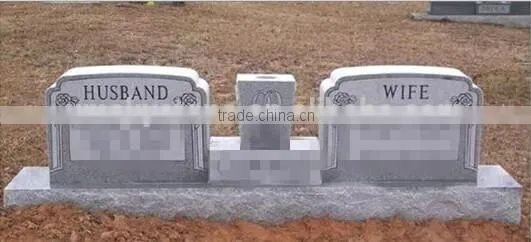 Indent Corners Headstone for Double