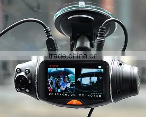 1080P Dash HD DVR GPS Tracking Plotter 2.7 Inch HD R310 Camera Car Rotate 170 Degree G-sensor Night Vision TFT LCD Dual 2 Lens Quality Choice photo-3
