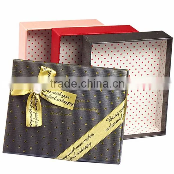 Luxury Paper With Ribbon Wedding Gift Box photo-5
