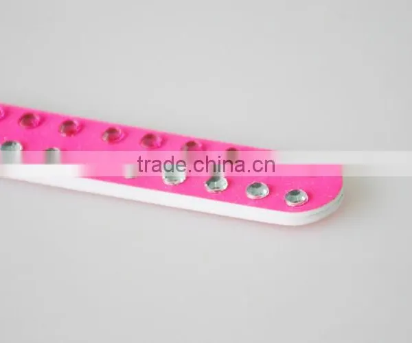 Wholesale Custom Bling Acrylic Rhinesone Nail File Emery Board Nail Care Coloful Nail File Factory photo-5