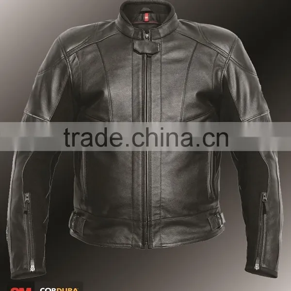 Leather Motorcycle Jacket / Fashion Jacket/ Motorbike Leather Jacket photo-5