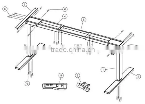3 Stage Lifting Columns for Electric Height Adjustable Table Legs photo-4