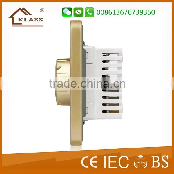 Screwless Dimmer Light Switch With Brushed Stainless Steel Wall Plate photo-2