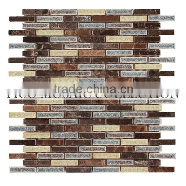 Fico ,GALOS3331Z, Black Gold Marble Mosaic Tiles for Bathrooms photo-4