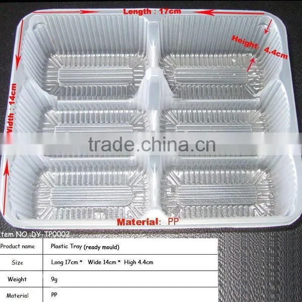 White PP Disposable Plastic Food Tray