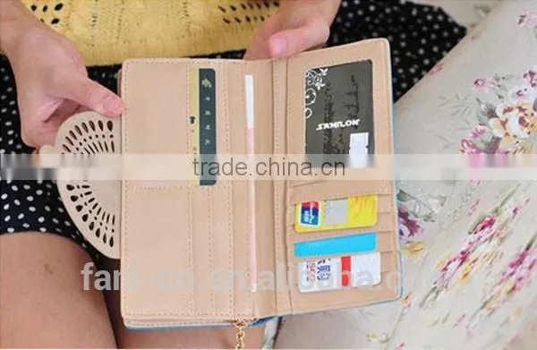 2015 New Arrival Multi Card Holder Fancy PU Leather Wallet With Custom Design for Women photo-6
