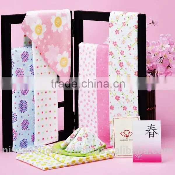 Nice Flower Design Towel and Easy to Use With Good Absorbency Made in Japan photo-4