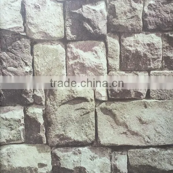 2016 Modern Vintage Style Vinyl Design 3d Texture Brick Wallpaper photo-2