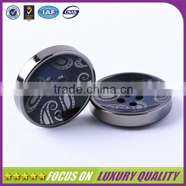 Plating Finish Blue Plastic Resin Button for Men Suit photo-2