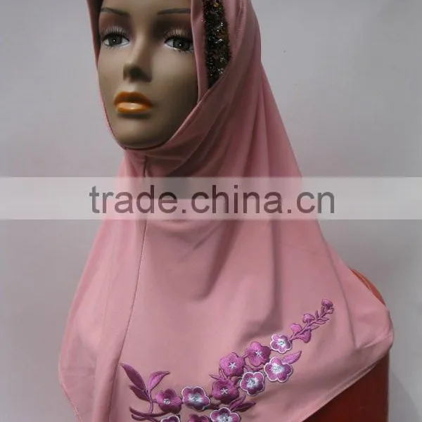OEM- Malaysia Scarf Arab Hijab Muslim Scarves Embroidered TA002# photo-3