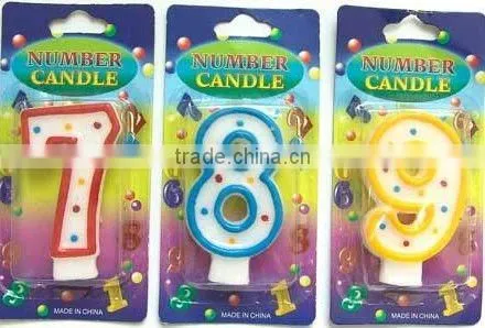 Wholesale Polka Dot Numeral Candle, available in 1 2 3 4 5 6 7 8 9 0 Kids Birthday Partyware Party Supplies