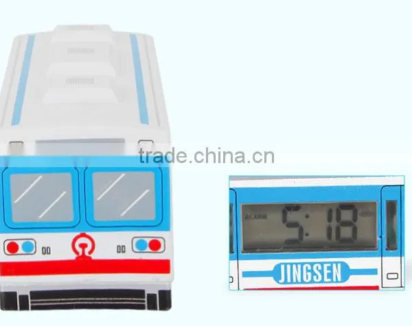 Smart Creative Auto Bus Alarm Clock ,Driving Car LCD Alarm Clock photo-2