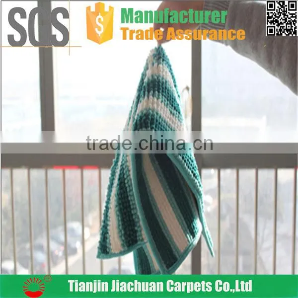 Polyester Hot Melt Adhesive Stripe Bathroom Mat photo-6