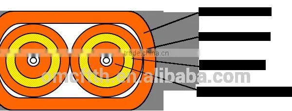 Indoor Cable Duplex Flat Optical Fiber Cable