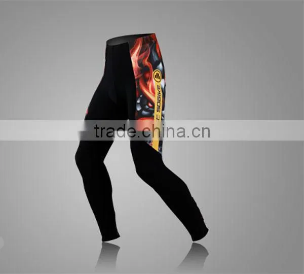Custom Design Black Polyester Sublimation Cycling Tights