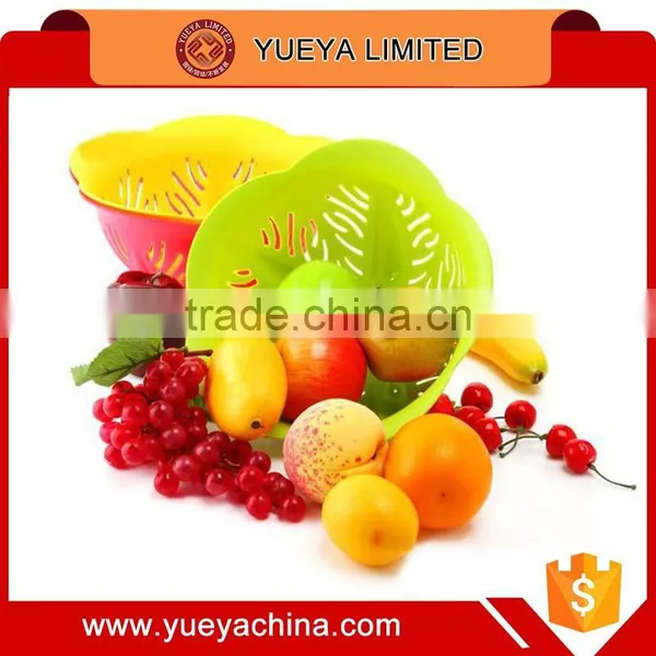 Candy Colors Flower Shaped Fruit Basket Kitchen Vegetable Basket Strainer photo-3