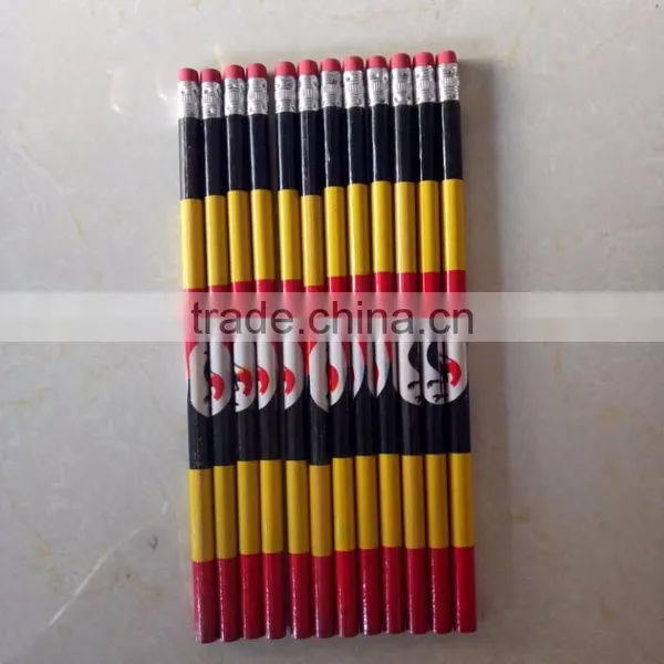 12PCS/Opp Bag Packing Round Shape Wooden Pencil for Uganda photo-3