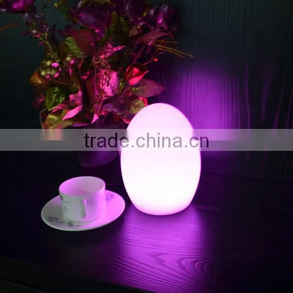 Multi Color Change Egg Shaped Decorative Table Lamp for Wedding Restaurant photo-3