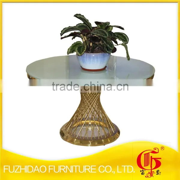 Foshan Furniture Stainless Steel With Glass Top Table for Dining Hotel photo-3