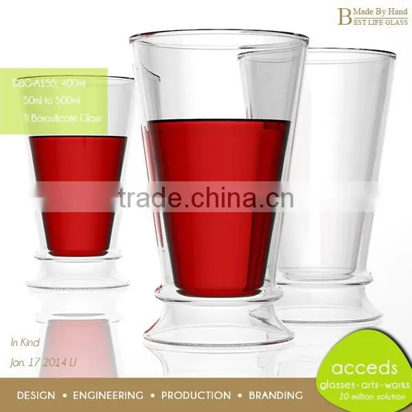 Hand Made Double Wall Pyrex Fine Glassware photo-5