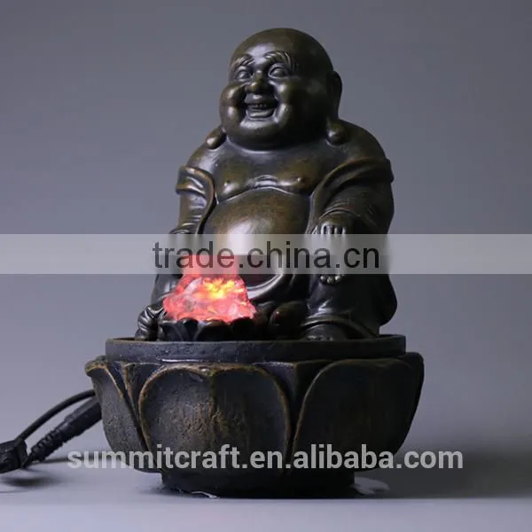 Resin Laughing Buddha Statue Laughing Buddha Water Fountain photo-2