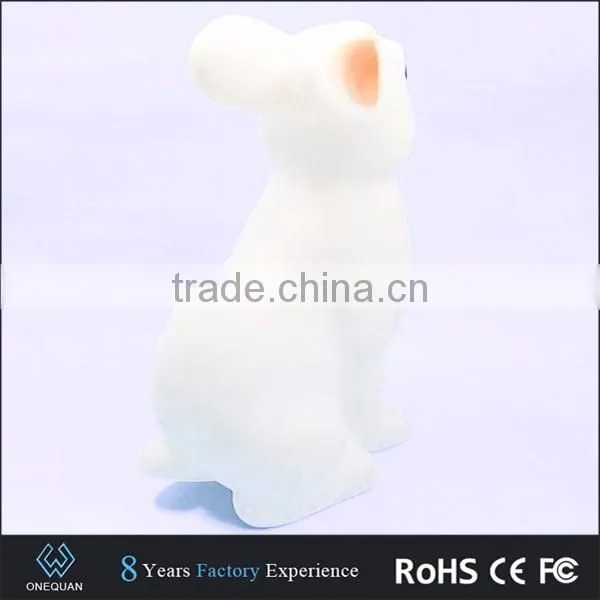 Animal Rabbit Shape LED Portable Cute Vinyl Plastic Table Lamp photo-2