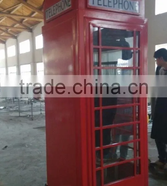 Freestanding Metal Public Antique Telephone Booth for Sale photo-3