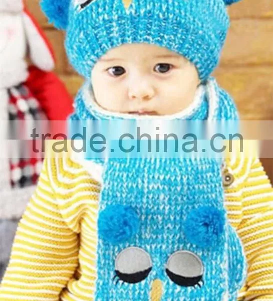 Portable Popular Set Winter Baby Hat Boy Girl Kids Warm Hat Cap photo-4