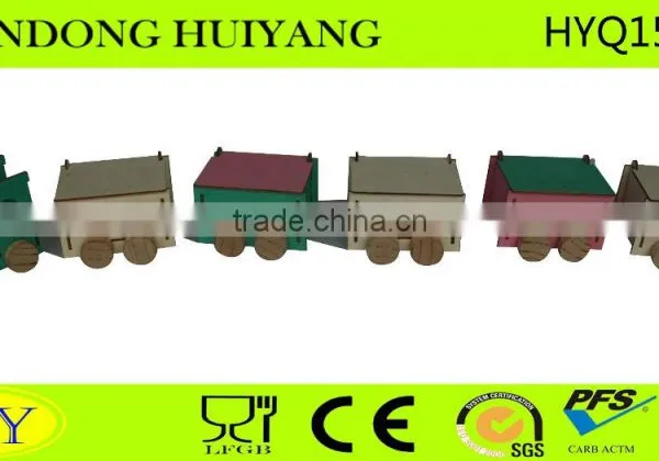 Kids Wooden Train Toy Custom Train Popular Wooden Education Assembly Toy Train photo-4