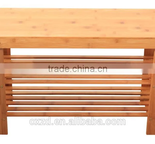 Cheap Different Style Wooden Shoes-changing Bench photo-2