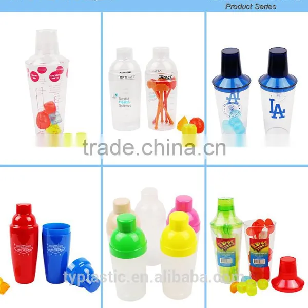 16oz Plastic Cocktail Shaker Bottle Joyshaker for Cocktail Promotion