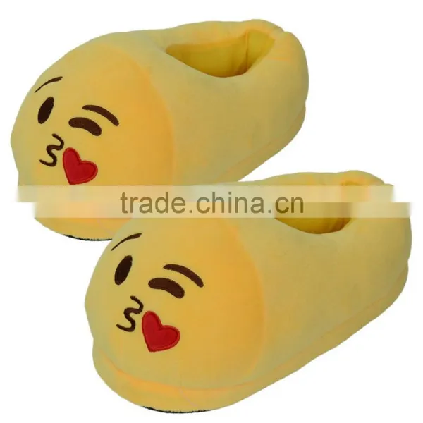 Hot Sale Plush Emoji Slippers, Unisex Adult Winter Warm House Shoes, One Size Fits Most photo-3