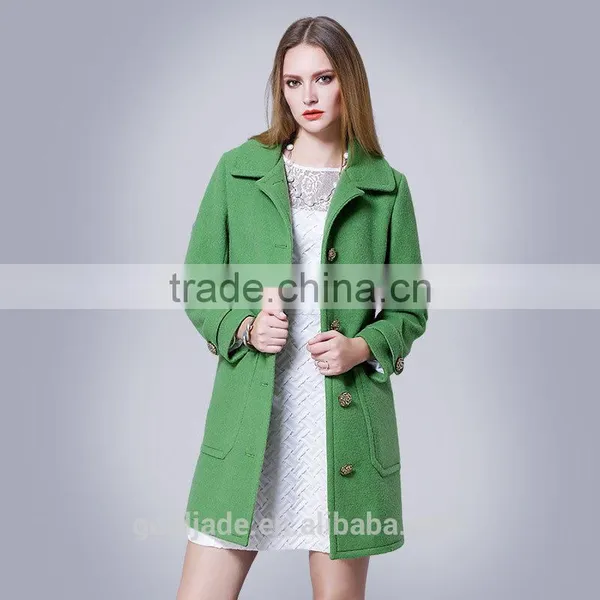 2016 Fashion Design Elegant Long Sleeve Outwear Winter Coats For Women photo-3