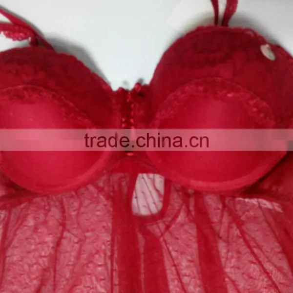 Sexy Lingerie Woman Underwear /babydoll and Sexy Thongs Set photo-3