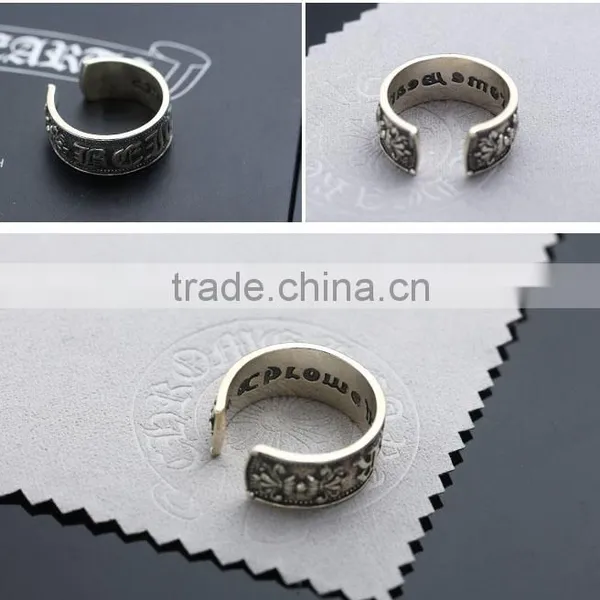 Fashion Cool Retro Punk JEWELRY Open Ring Sterling Silver for Men Wholesale photo-5