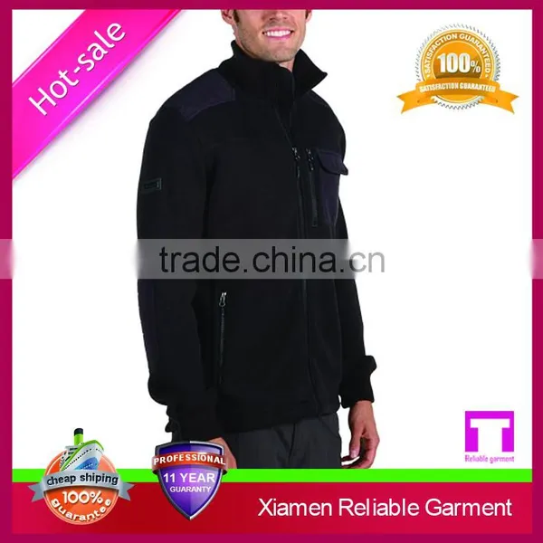 2015 Zip Style Winter Soft Sweater Knit Fleece Fabric Jackets for Men Sport Wear photo-3