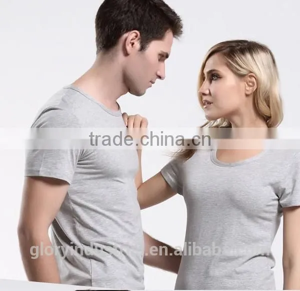 Custom Plain no Brand Couple T-shirt photo-3