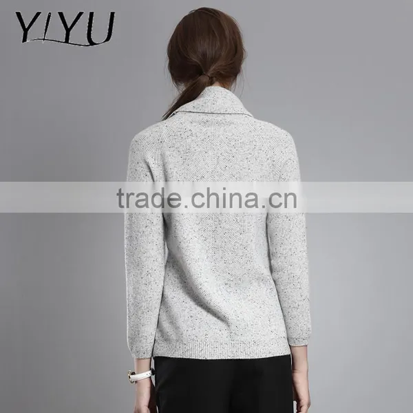 Winter Women Turtleneck After Short Before Long Cashmere Sweater photo-3