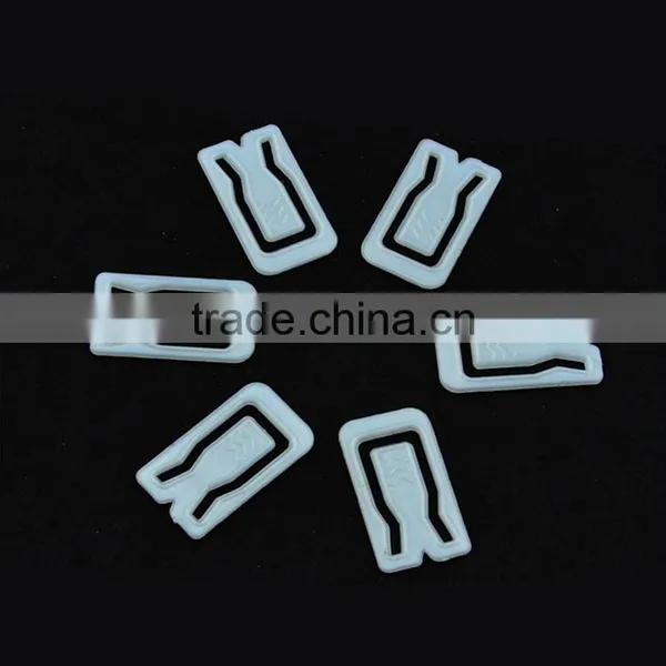 3.4*1.9*0.25cm PS White Square Shape Plastic Clip for Garment Accessory photo-3