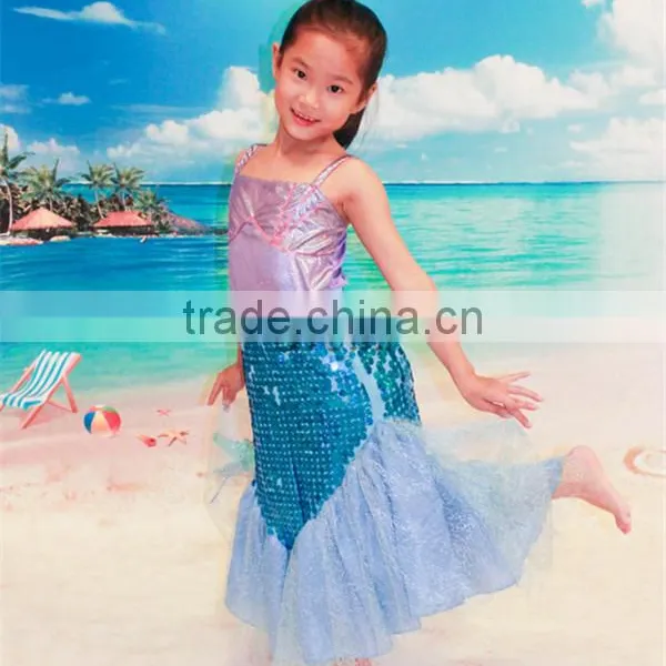 New Arrival Mermaid Dress for Girls Mermaid Costume Girls Dress Wholesale photo-3