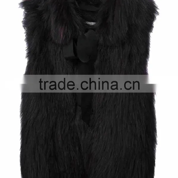 YR881 Tongxiang Fur Garment Factory Women New Arrival Knit Fox Fur Vest photo-2