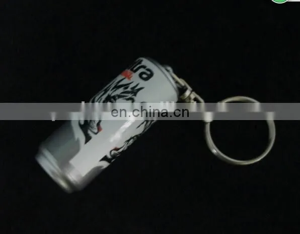 Plastic Mini Keychain With Unique Can Shape Keyring photo-2