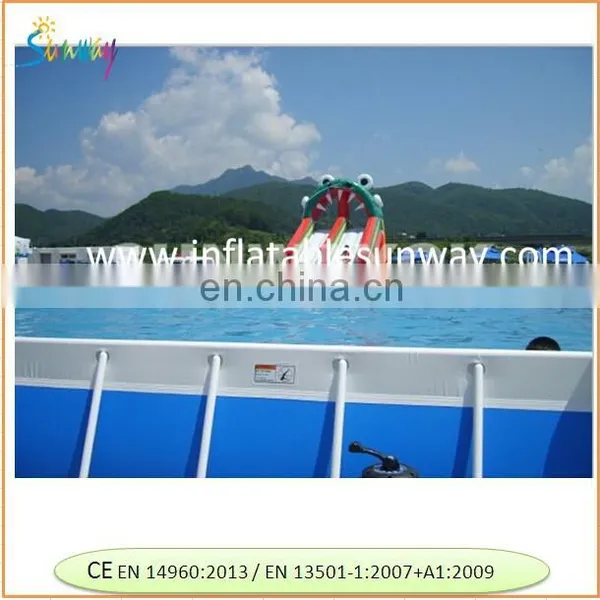 Durable Waterproof Rectangular Portable Swimming Pools With Silde photo-2