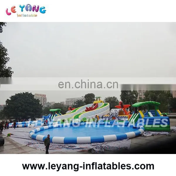 New Design Inflatable Land Water Park, Big Water Park With 2 Pools photo-4