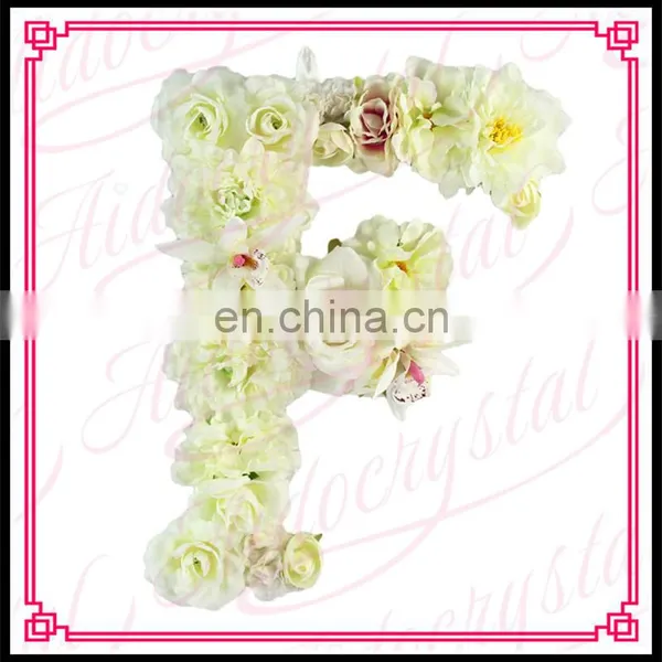 Aidocrystal Hot Sale Oem Design Artificial Silk Fabric Wedding Decor Floral Arrangement Letter F photo-3