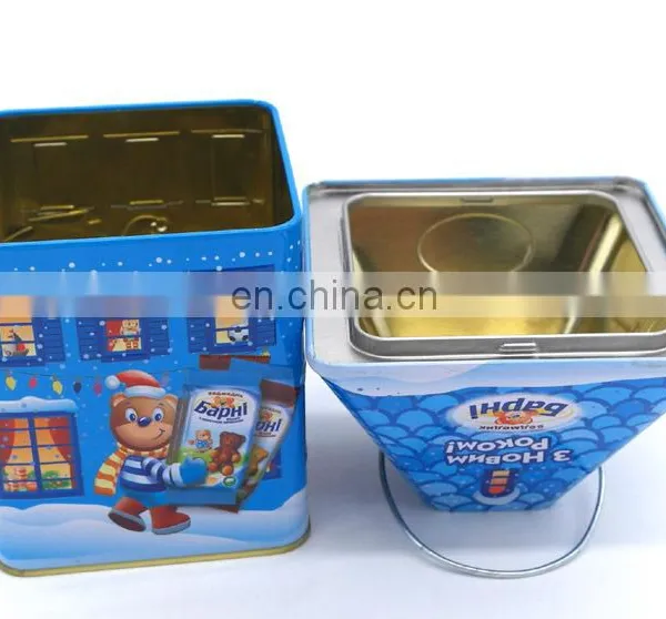 Christmas House Shape Metal Food Storage Gift Containers Box photo-4