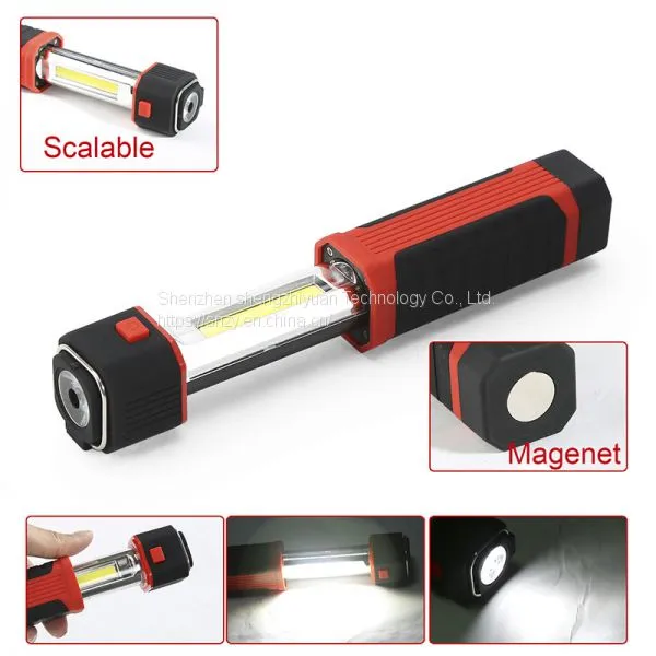LED Working Lights With Strong Magnetic Hook Mechanic Inspection Lamp 3W COB Portable Light for Camping Household photo-2