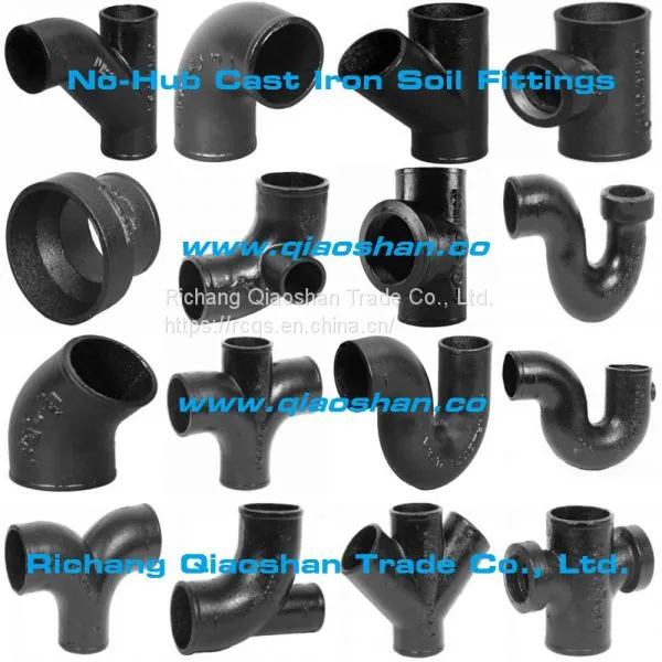 Combination Wye of CISPI 301 ASTM A888 No-Hub Cast Iron Soil Fittings for Sanitary and Storm Drain, Waste and Vent Pipes photo-3